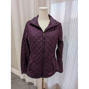 Under Armour Purple Quilted Full Zip Jacket Women's Athletic‎ Warm Coat Size M
